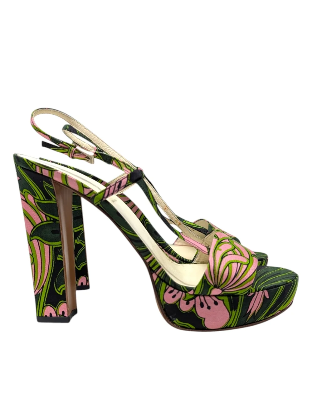 Prada x Holliday & Brown Vintage 2003 Tulip Platform Slingback Sandal 40 | 9.5